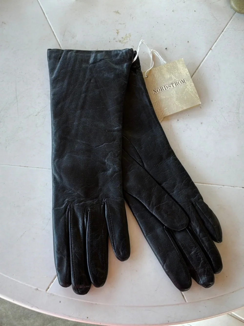 NORDSTROM CASHMERE-LINED LEATHER GLOVES